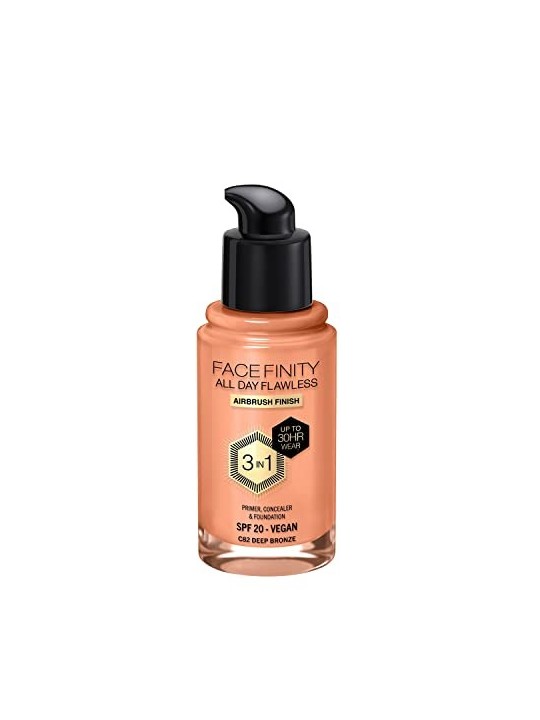 Fondotinta Max Factor Facefinity All Day Flawless 3 In 1 30ml C82 Deep Bronze