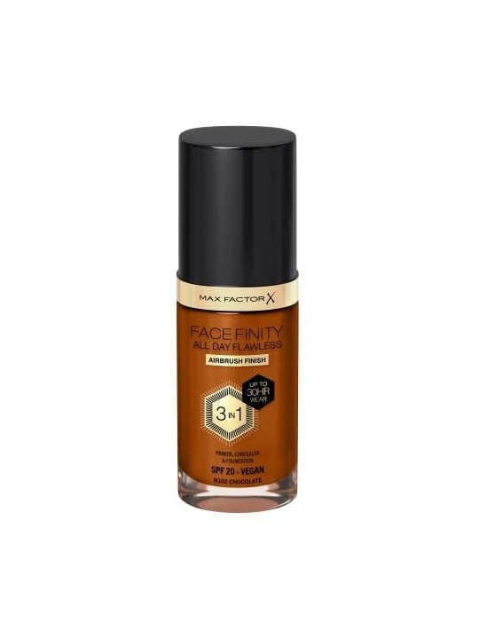 Max Factor FACEFINITY ALL DAY FLAWLESS 3 IN 1 fondotinta N102-cioccolato 30ml