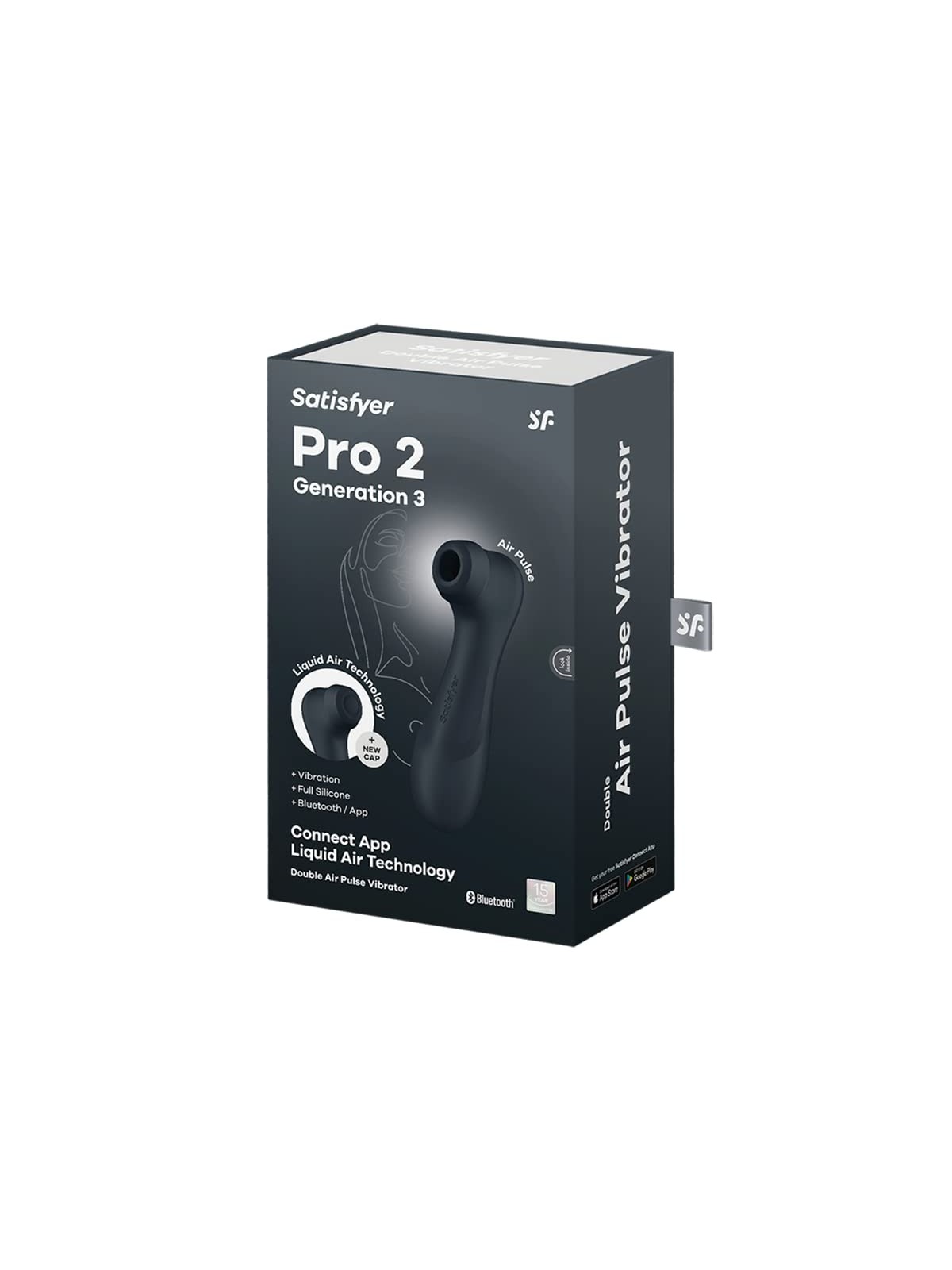 Satisfyer Pro2 Vibratore ad Aria Doppia Gen 3 Nero Nero con App