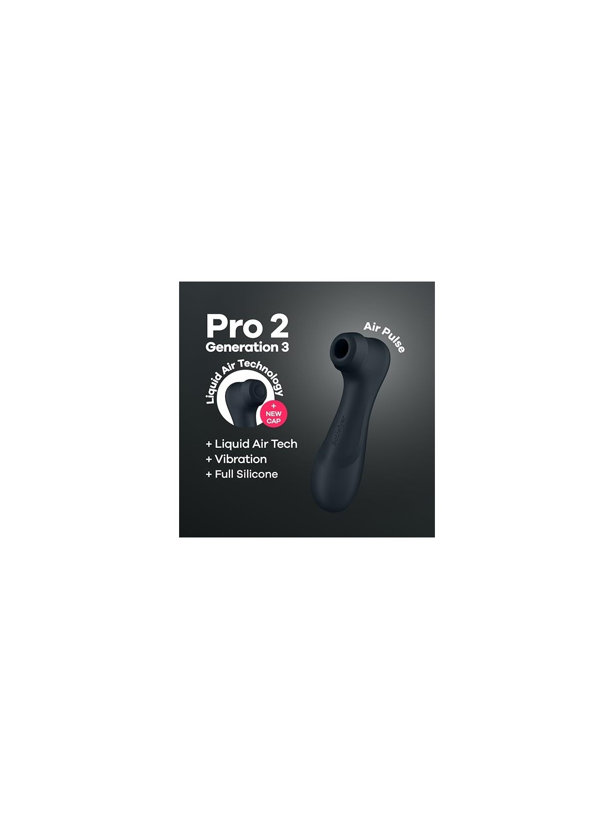 Satisfyer Pro2 Vibratore ad Aria Doppia Gen 3 Nero Nero