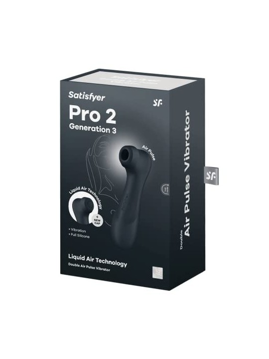 Satisfyer Pro2 Vibratore ad Aria Doppia Gen 3 Nero Nero