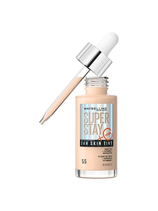 Maybelline Tinta per pelle 24 ore Superstay fondotinta alla vitamina C 30 ml donna 55