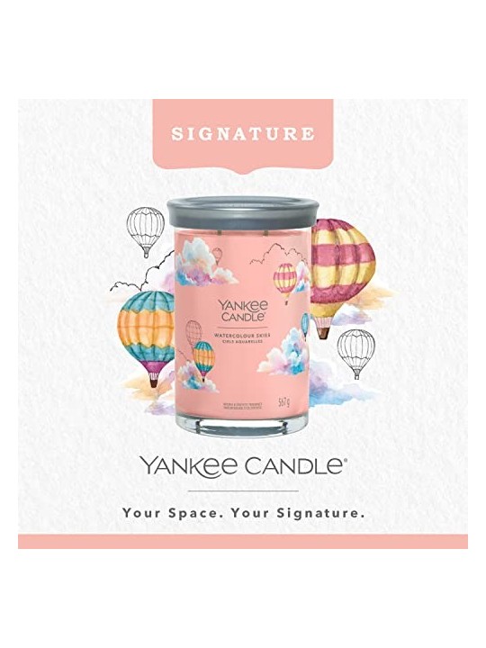 Yankee Candle Candela tumbler firmata Acquerello Cieli 567.0g