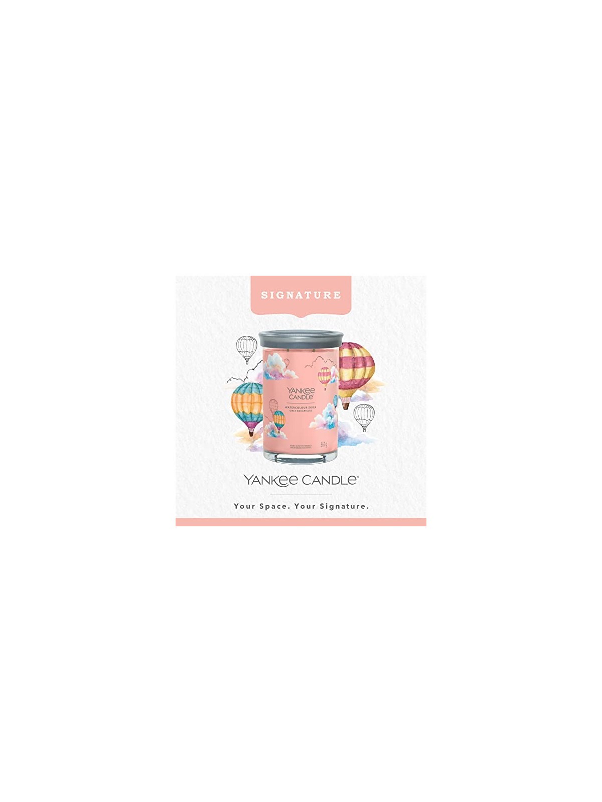 Yankee Candle Candela tumbler firmata Acquerello Cieli 567.0g