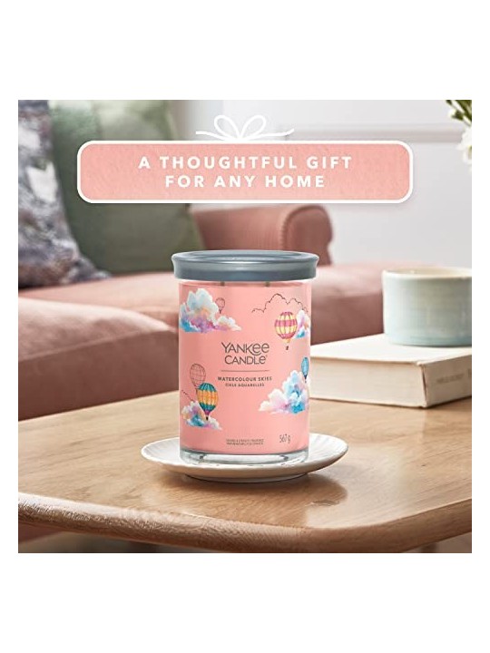 Yankee Candle Candela tumbler firmata Acquerello Cieli 567.0g