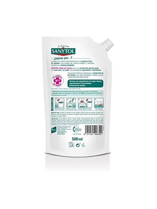 Sanytol SANYTOL RICARICA Sapone antibatterico idratante 500ml unisex