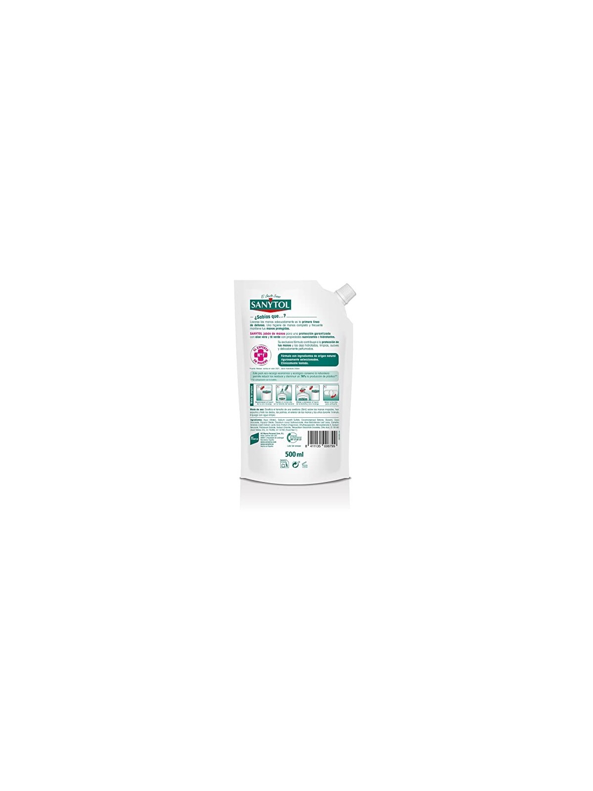 Sanytol SANYTOL RICARICA Sapone antibatterico idratante 500ml unisex
