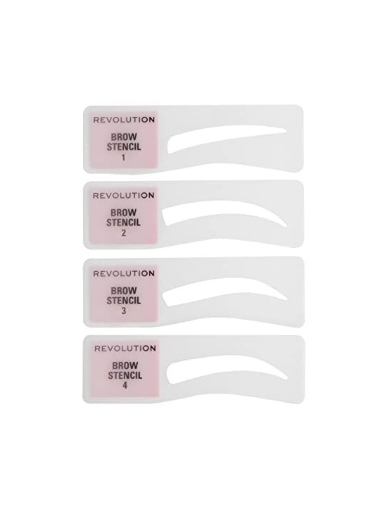Makeup Revolution Timbro e stencil per polvere per sopracciglia 065 g Dark Brown
