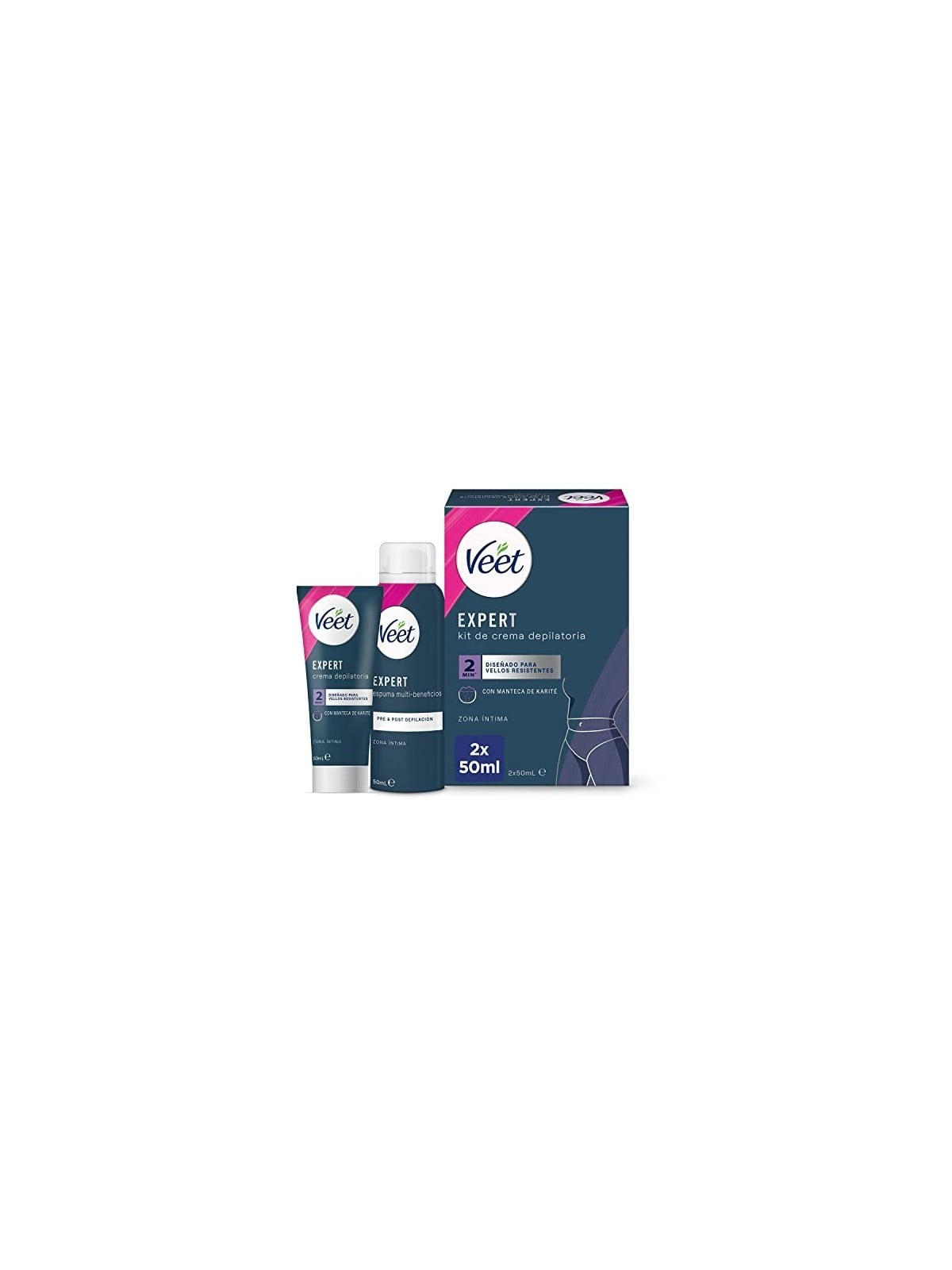 Veet BIKINI KIT crema depilatoria 2 x 50ml per donna Veet www.essenzetotalstyle.com 