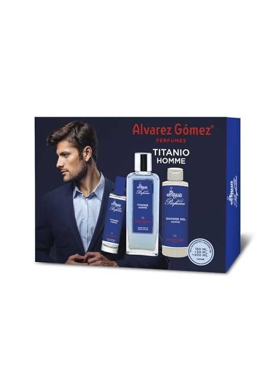 Alvarez Gomez Alv Gomez Acqua di Profumo Uomo Edp 150ml Titanio Set Unisex