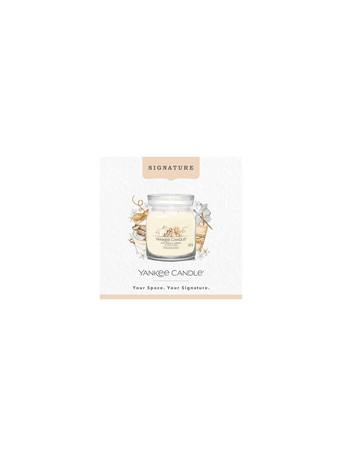 Yankee Candle Candela Firmata Lana Morbida Ambra unisex 368 0g