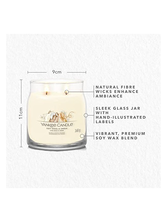 Yankee Candle Candela Firmata Lana Morbida Ambra unisex 368 0g