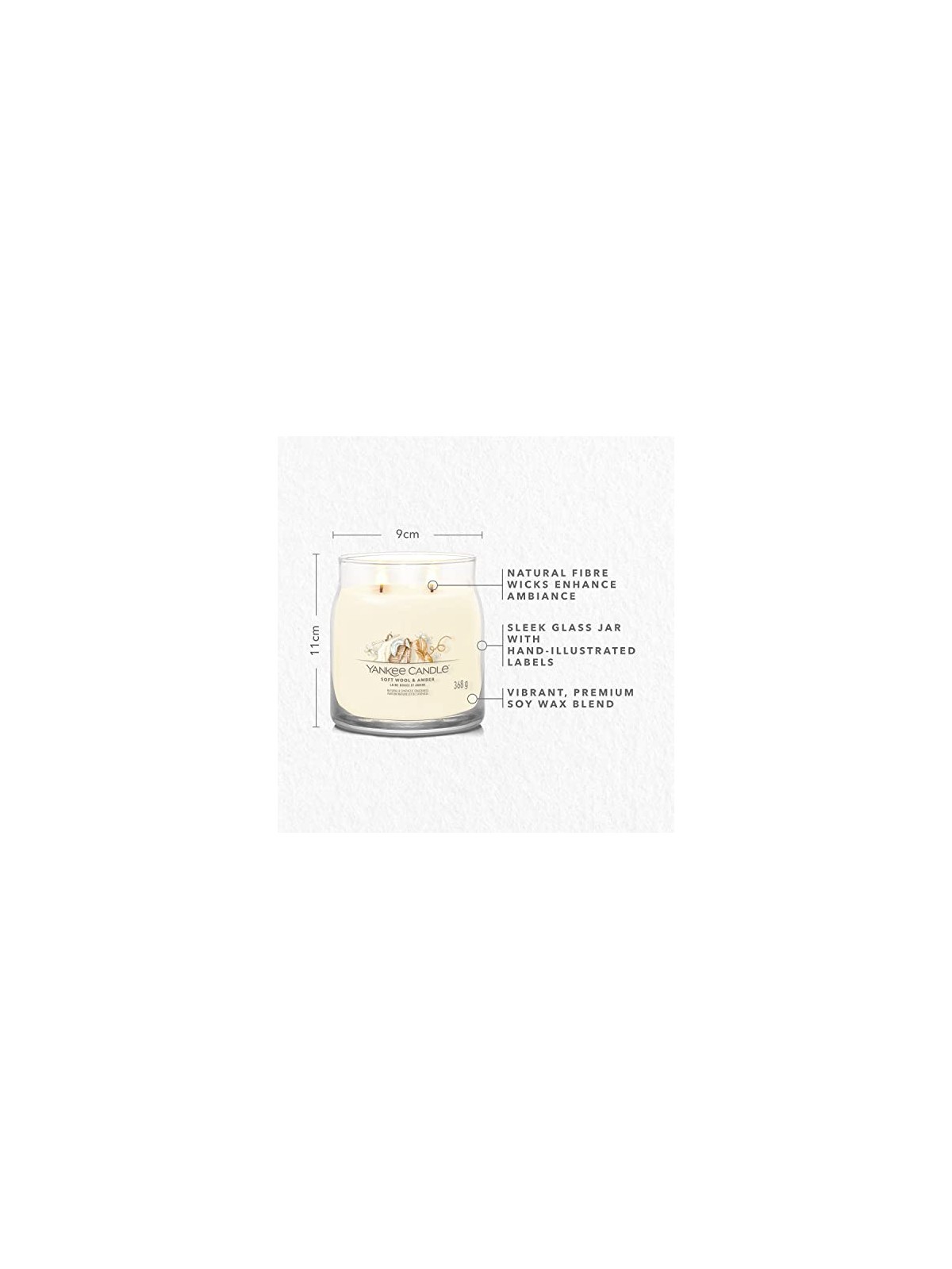 Yankee Candle Candela Firmata Lana Morbida Ambra unisex 368 0g