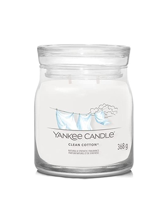 Yankee Candle Candela Signature Cotone Pulito ist bavlna Candela profumata unisex 368g