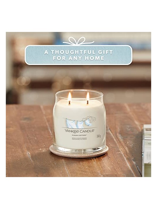 Yankee Candle Candela Signature Cotone Pulito ist bavlna Candela profumata unisex 368g