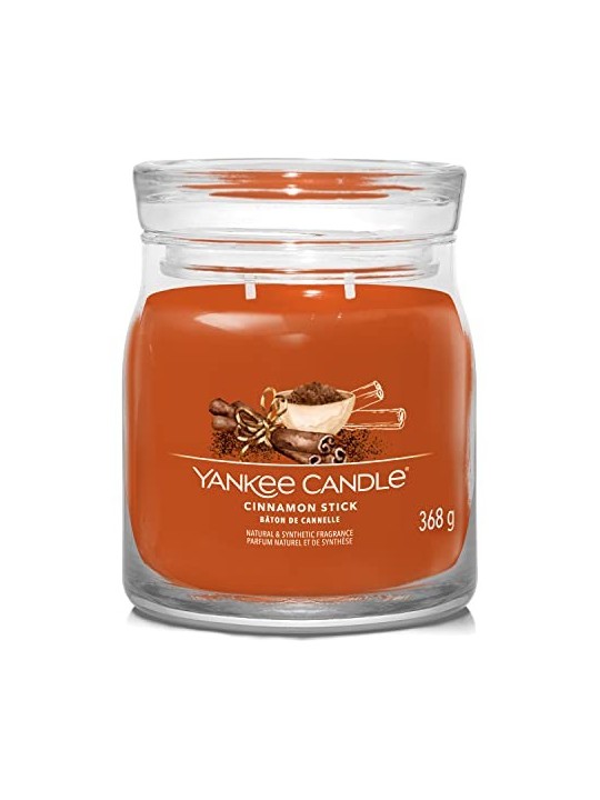 Yankee Candle Candela aromatica Signature in vetro, media, stecca di cannella, 368 g unisex Yankee Candle www.essenzetotalstyle.