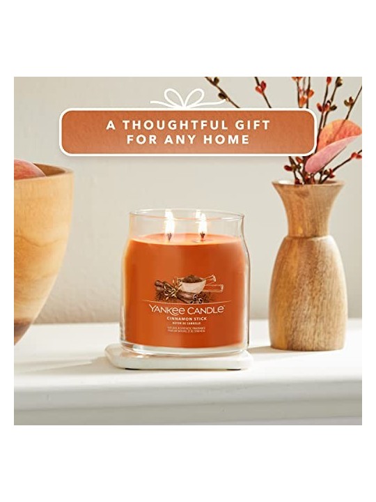 Yankee Candle Candela aromatica Signature in vetro, media, stecca di cannella, 368 g unisex Yankee Candle www.essenzetotalstyle.