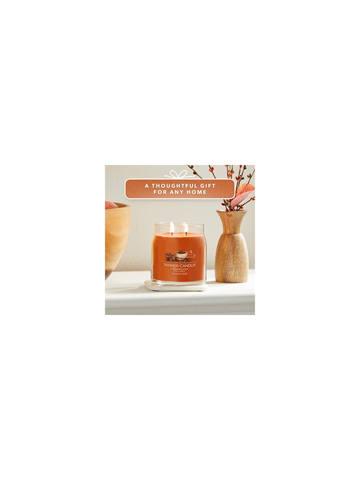Yankee Candle Candela aromatica Signature in vetro, media, stecca di cannella, 368 g unisex Yankee Candle www.essenzetotalstyle.
