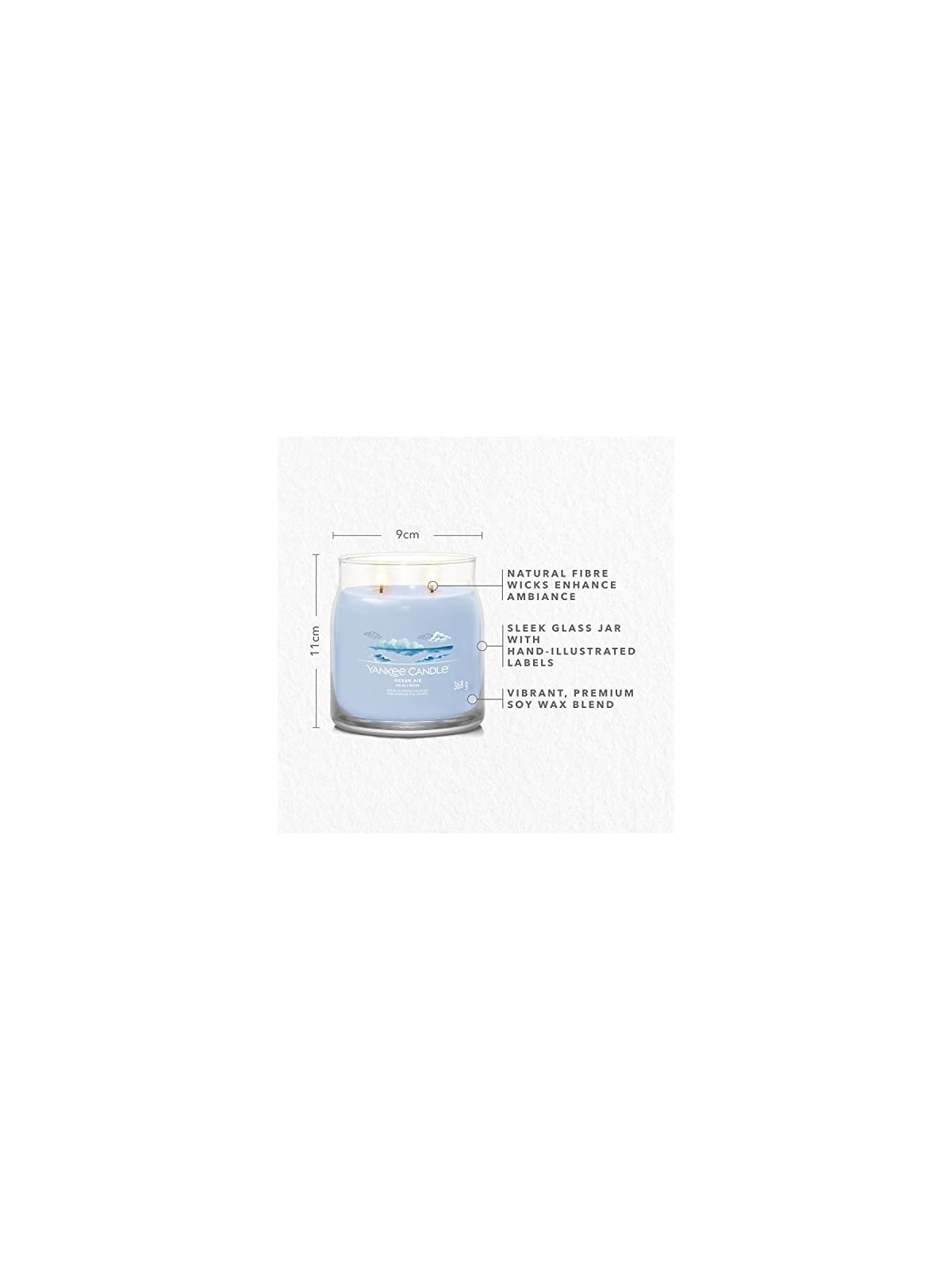 Yankee Candle Candela di Firma Aria di Mare Unisex 368g