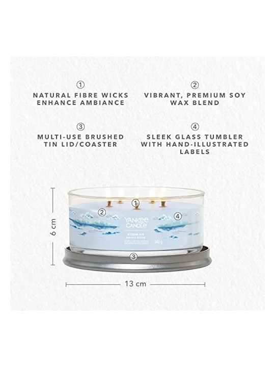 Yankee Candle Candela Tumbler Signature Aria di Mare unisex 340g