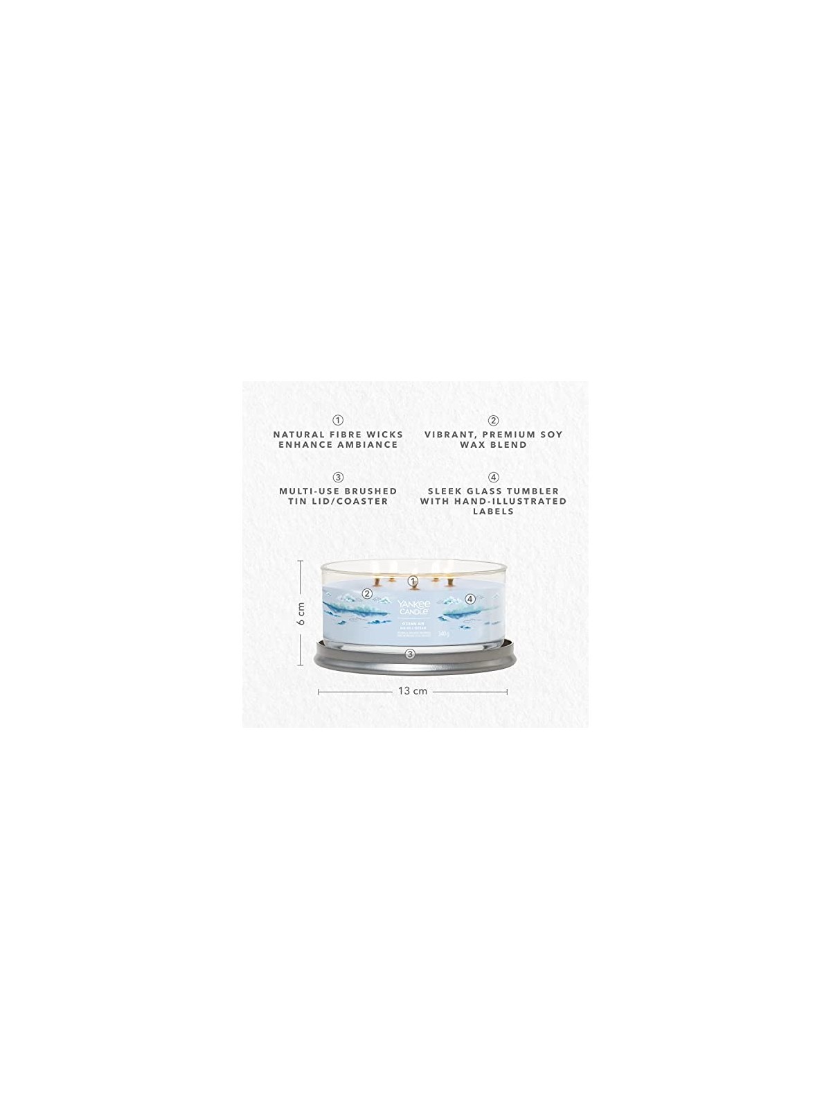 Yankee Candle Candela Tumbler Signature Aria di Mare unisex 340g