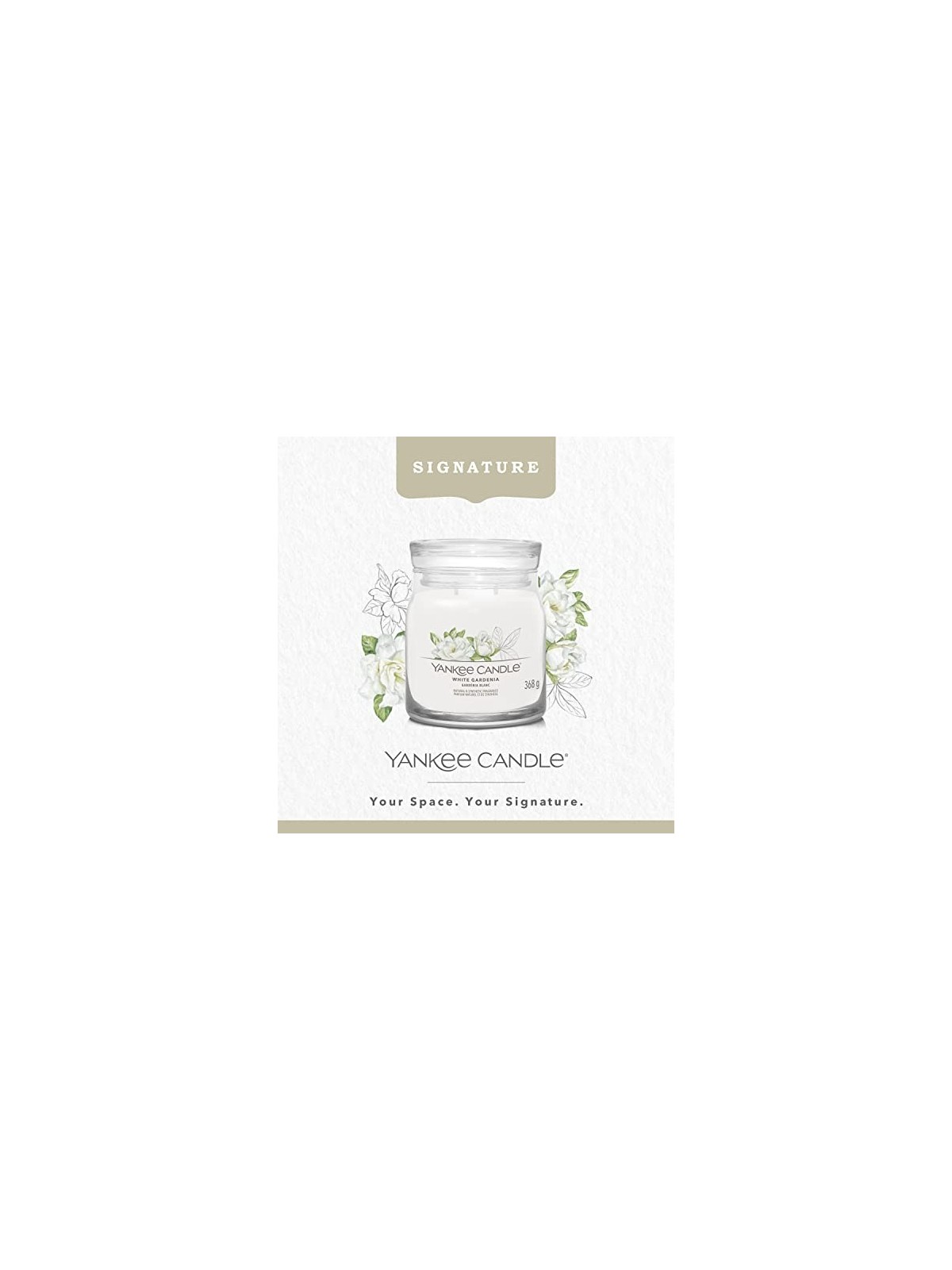 Yankee Candle Candela Profumata Signature Gardenia Bianca bl gardnie Candela Profumata unisex 368 0g