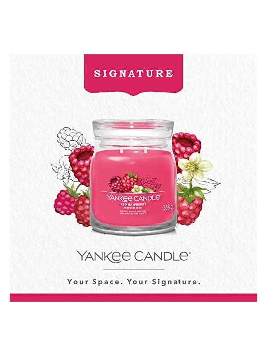 Yankee Candle Candela Signature Lampone Rosso maliny Candela Profumata unisex 368 0g