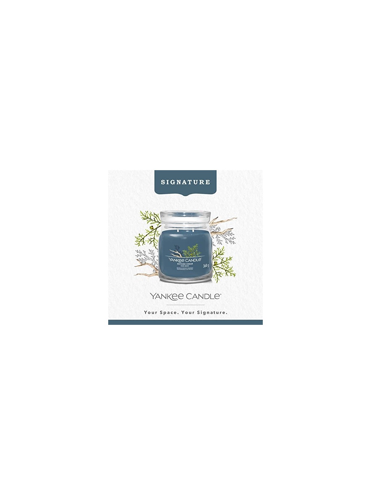 Yankee Candle Candela Firmata Bayside Cedar unisex 368 0g