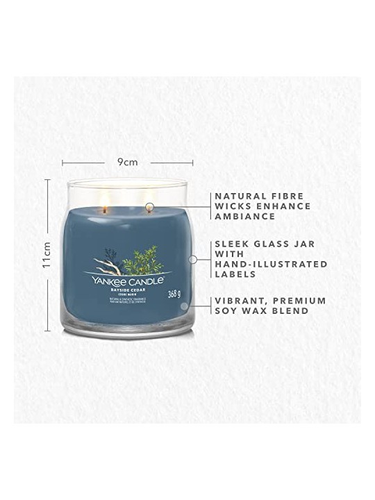 Yankee Candle Candela Firmata Bayside Cedar unisex 368 0g