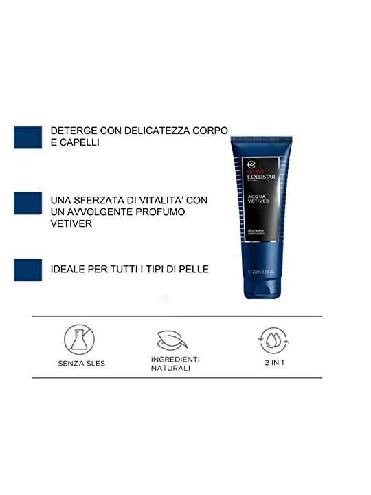 Shampoo Collistar Uomo Acqua Vetiver 250ml