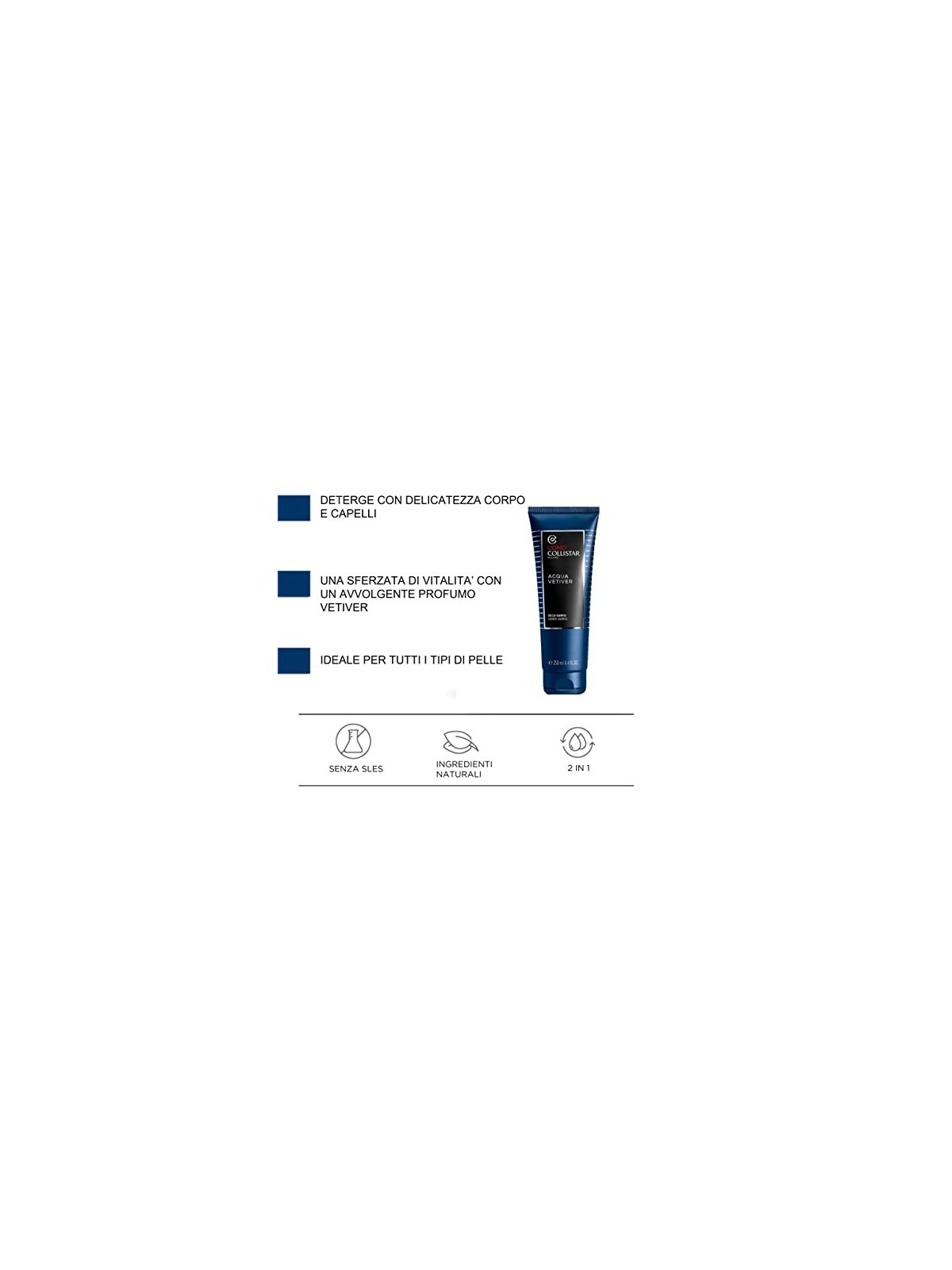 Shampoo Collistar Uomo Acqua Vetiver 250ml