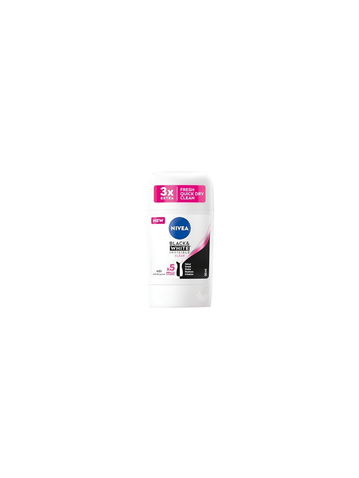 Invisible For Black & White Clear Antiperspirant 50ml