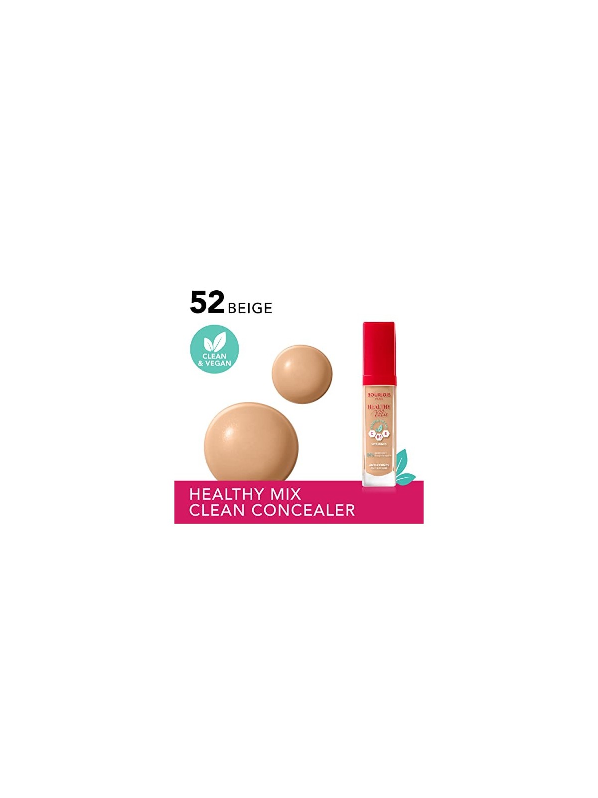 Bourjois Healthy Mix Clean  Vegan correttore antifatica 6 ml donna  52 Beige