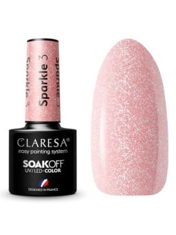 CLARESA Soak Off Vernice ibrida UVLED Sparkle 3 5g