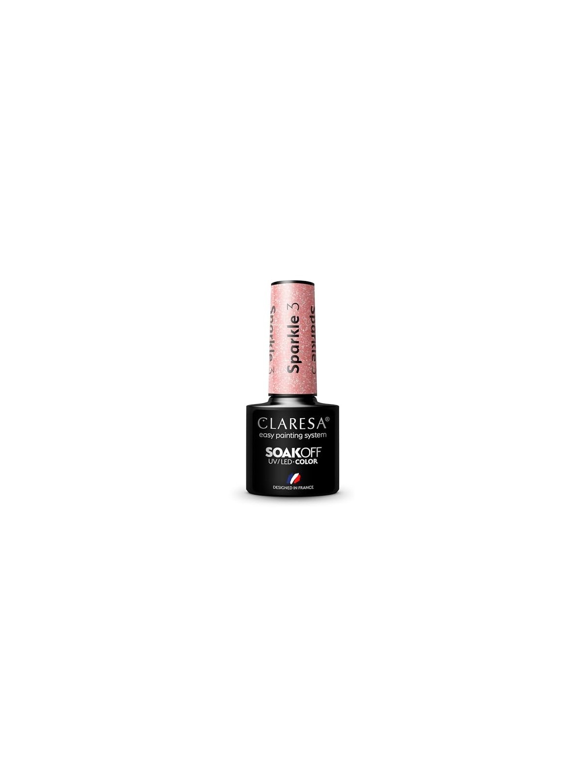 CLARESA Soak Off Vernice ibrida UVLED Sparkle 3 5g