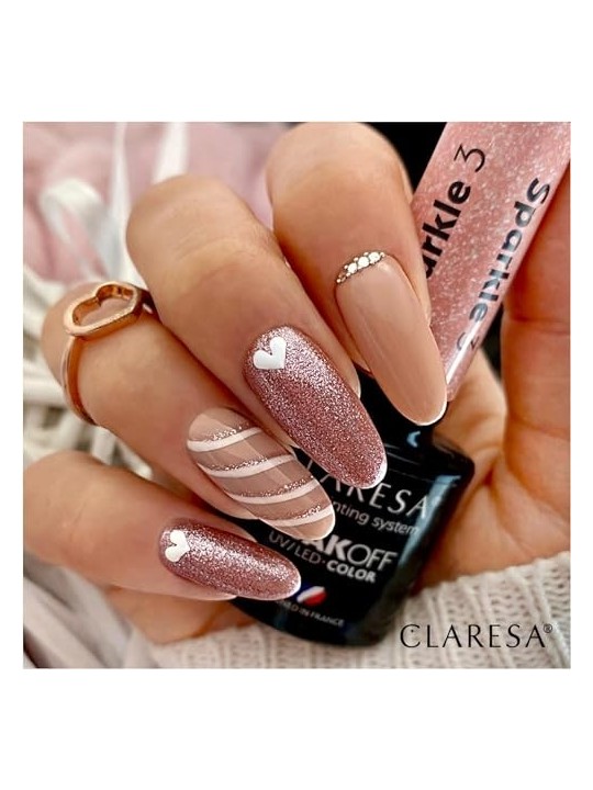 CLARESA Soak Off Vernice ibrida UVLED Sparkle 3 5g