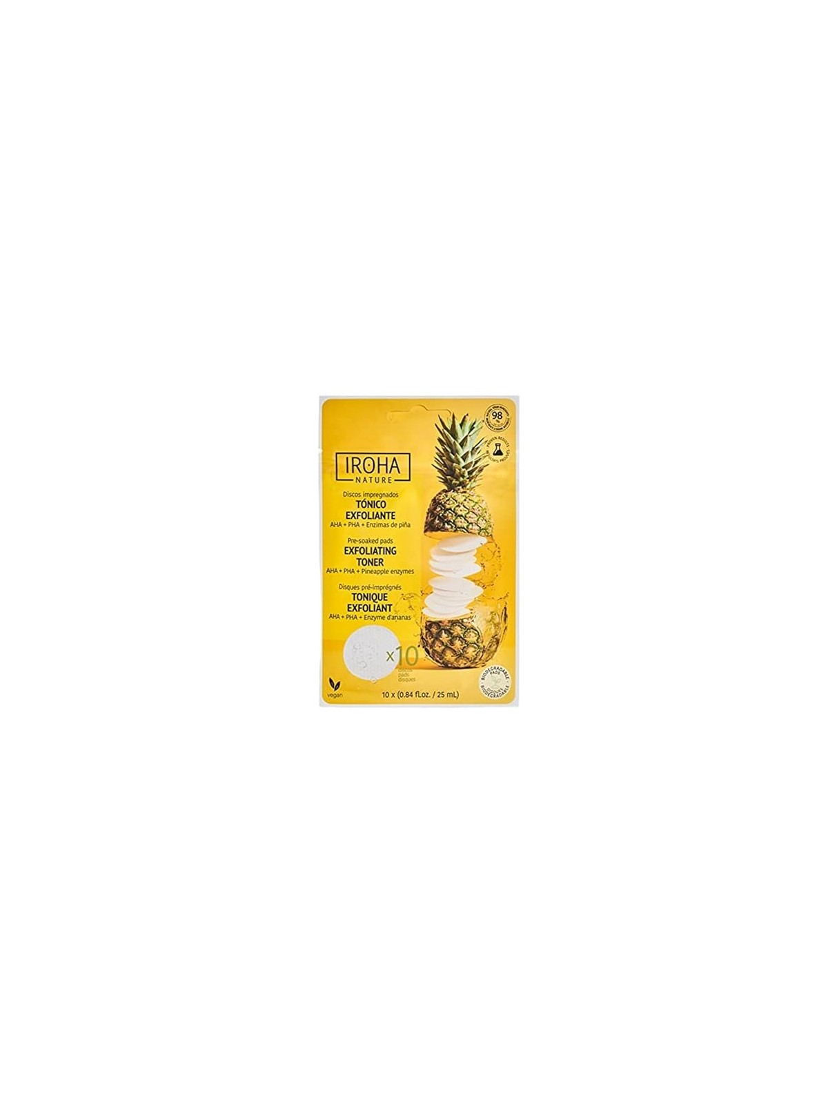 Iroha TONICO ESFOLIANTE tamponi preinumiditi 10 unit unisex