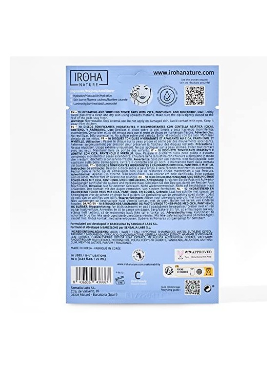 Iroha TONICO IDRATANTE tamponi preinumiditi 10 unit unisex
