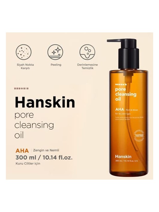 Olio detergente per pori con acidi AHA 300ml