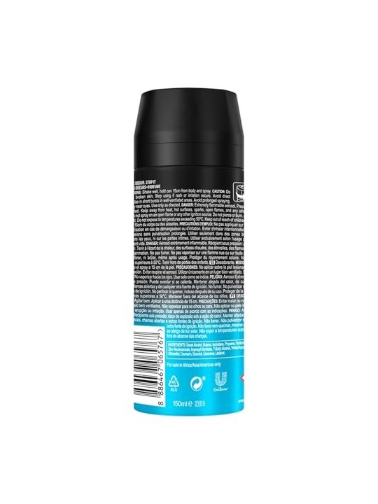 Axe Ice Chill Deodorante Menta Ghiacciata e Limone 150ml Spray per Uomo