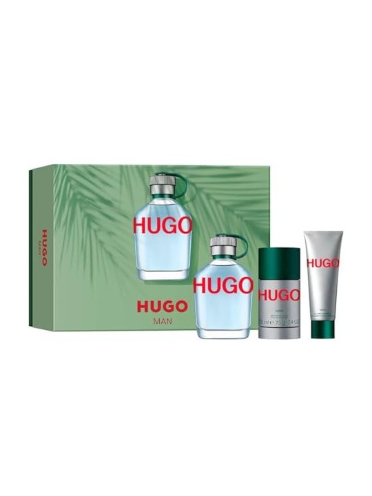 Hugo Boss Hugo Man Giftset 250ml eau de toilette Spray 125ml-Deo Stick 75ml-Shower Gel 50ml