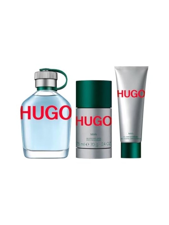 Hugo Boss Hugo Man Giftset 250ml eau de toilette Spray 125ml-Deo Stick 75ml-Shower Gel 50ml