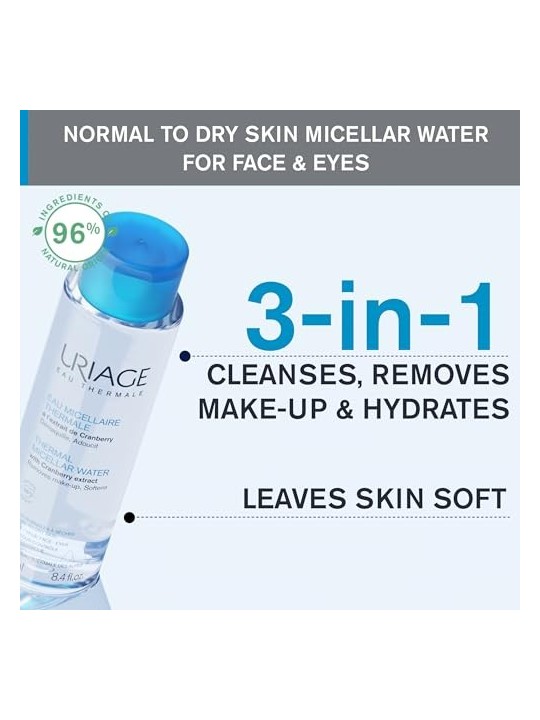 Uriage Eau Thermale Acqua Micellare Termale Pelle da normale a secca Acqua termale micellare donna 250ml