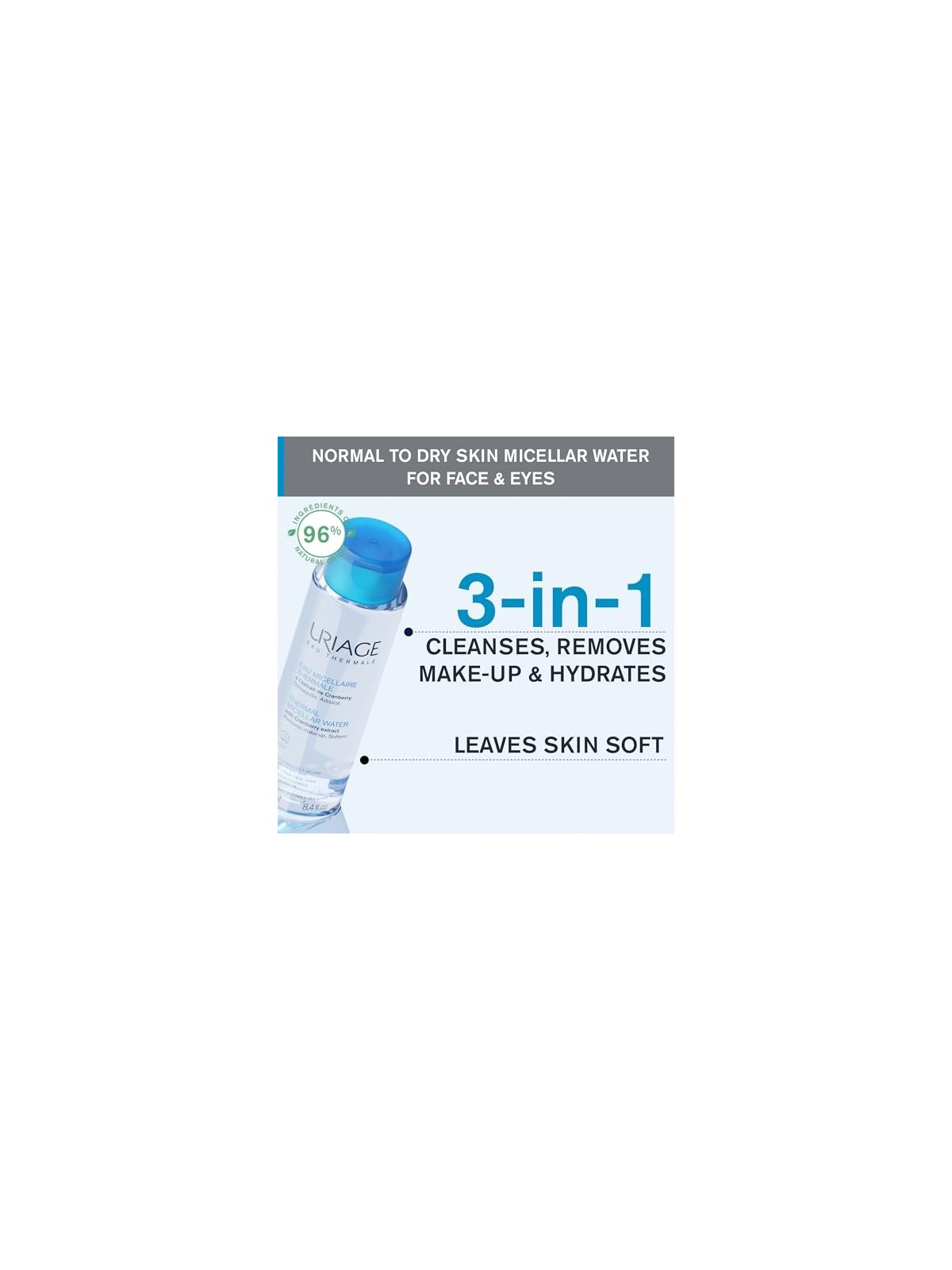 Uriage Eau Thermale Acqua Micellare Termale Pelle da normale a secca Acqua termale micellare donna 250ml