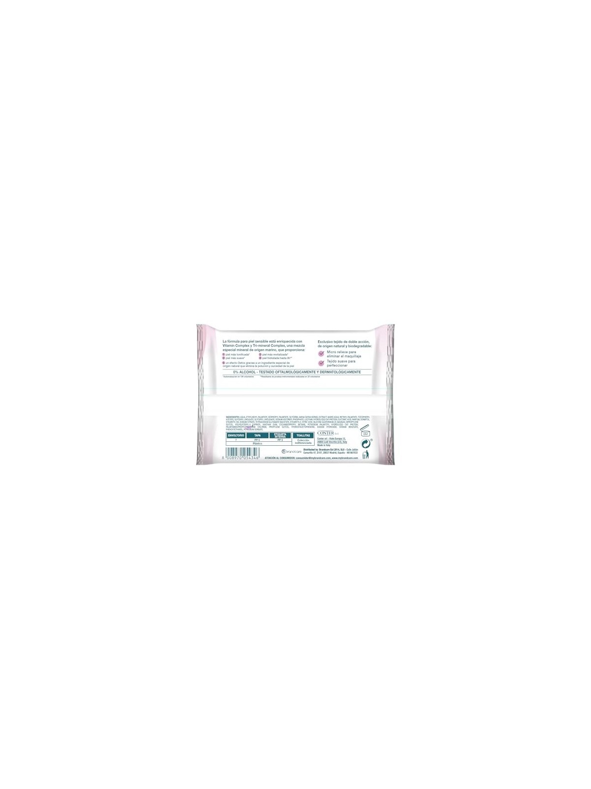 Vitesse TRIMINERAL PELLE SENSIBILE salviette struccanti 25 unit unisex