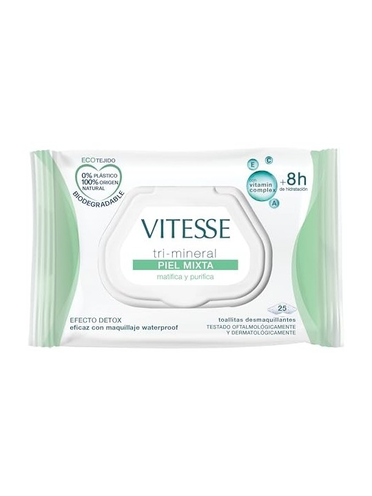 Vitesse TRIMINERAL PELLE MISTA salviette struccanti 25 unit 