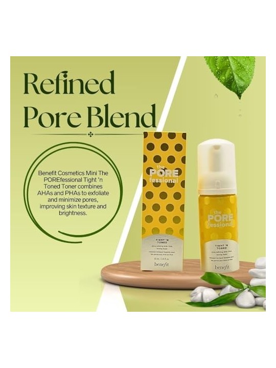 Benefit Tonico viso in schiuma The Pore Fessional Tight `N Toned Schiuma tonificante AHA + PHA Pore-Refining - Volume: 60ml donn
