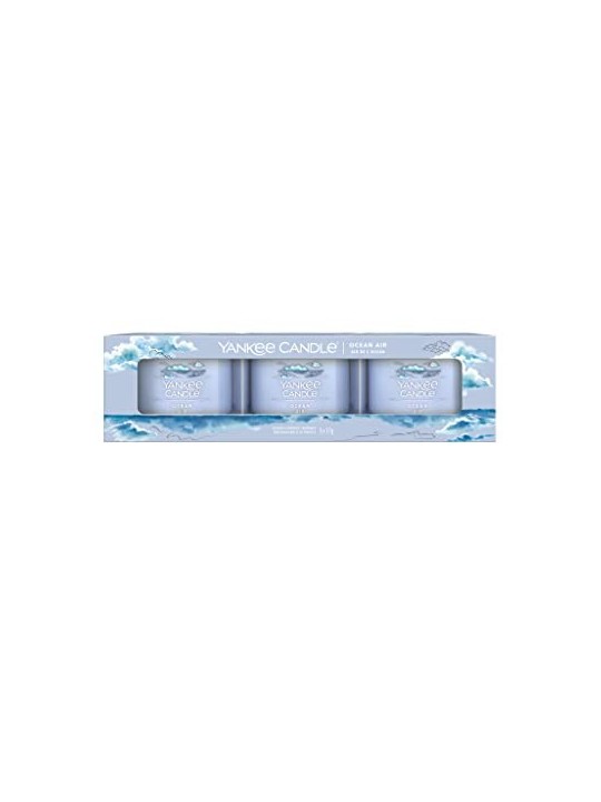 Yankee Candle Ocean Air Set di candele votive in vetro unisex 37 0g Yankee Candle www.essenzetotalstyle.com 