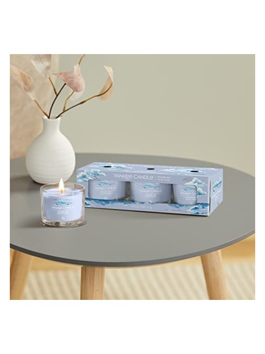 Yankee Candle Ocean Air Set di candele votive in vetro unisex 37 0g Yankee Candle www.essenzetotalstyle.com 