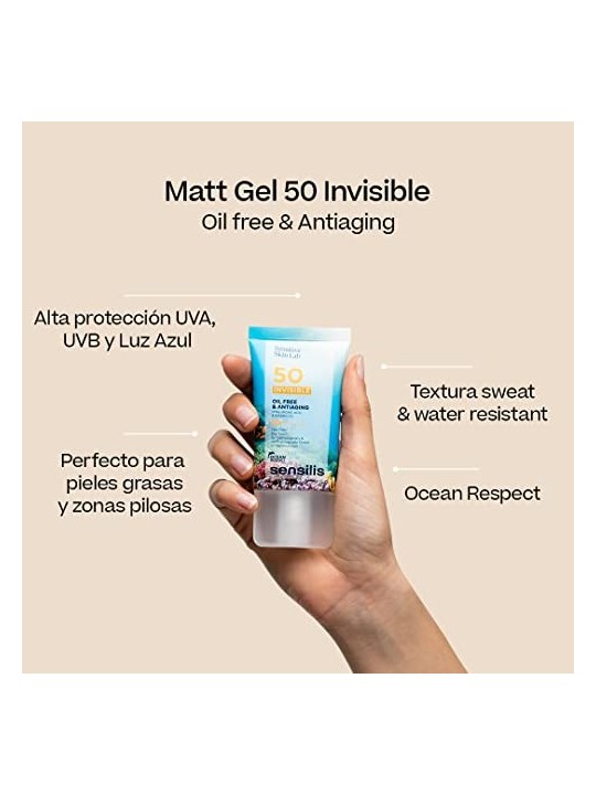 Sensilis MATT GEL INVISIBILE senza olio e antiet SPF50 40ml unisex